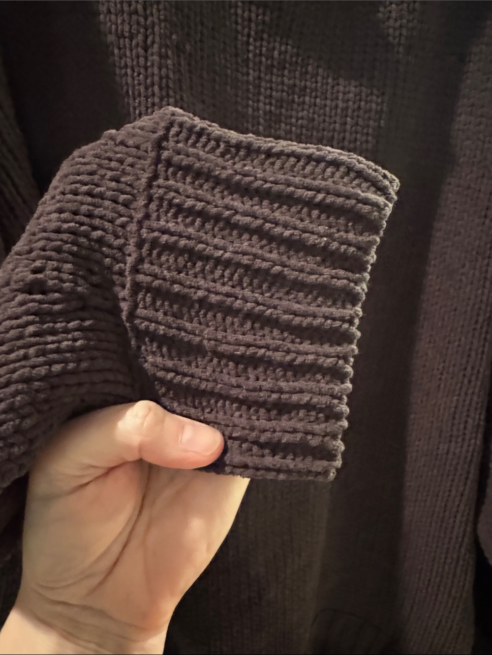 aerie Chunky Ribbed Crew Sweater cinder brown - Picture 3 of 11